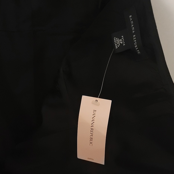 Vintage (03) Banana Republic Black Strapless Cocktail Dress NWT Sz 4P - Picture 3 of 6